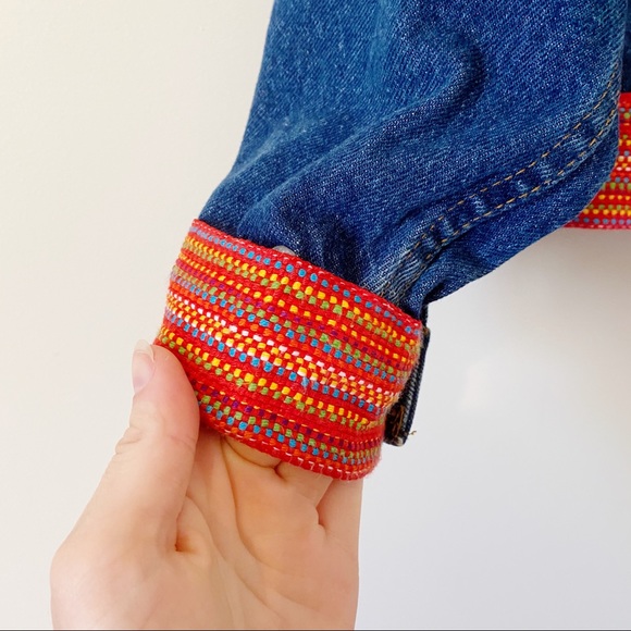 Vintage Plain Pocket Embellished Denim Jacket - Picture 3 of 9